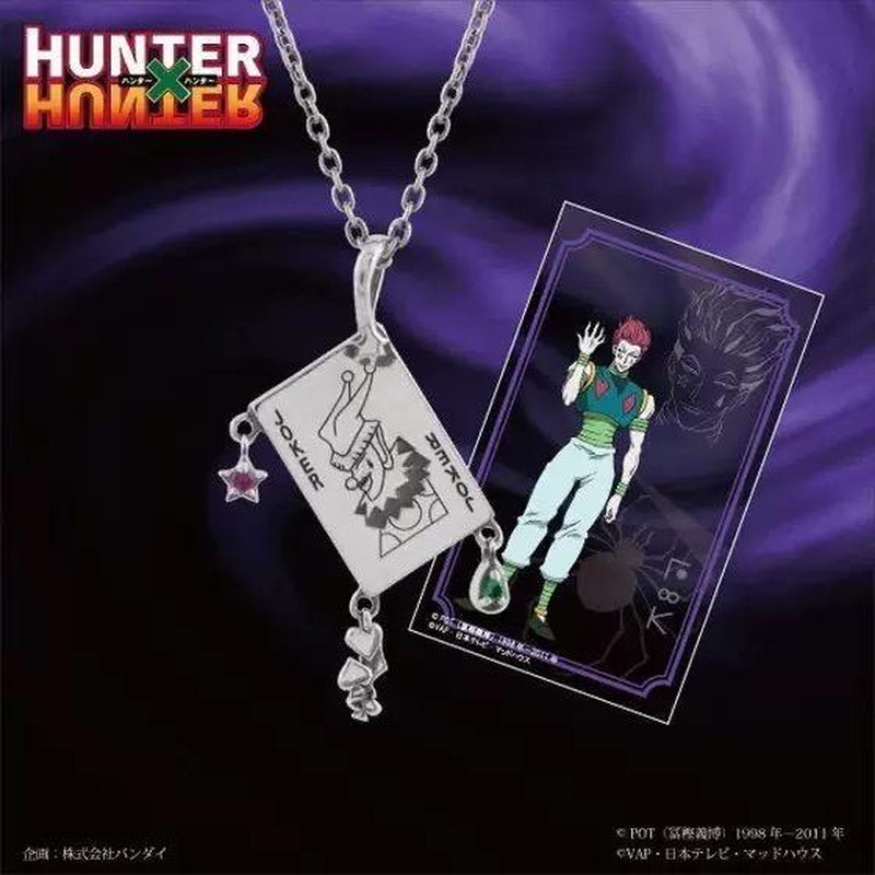 Hisoka Necklace, Joker Card Pendant, Hunter X Hunter Anime Jewelry for Fans & Cosplay