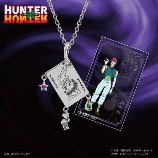 Hisoka Necklace, Joker Card Pendant, Hunter X Hunter Anime Jewelry for Fans & Cosplay