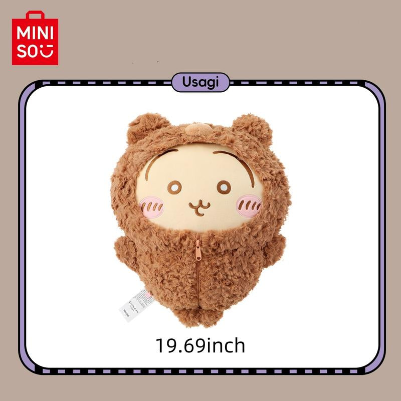 MINISO Chiikawa Fluffy Season Series - Large Bear Costume Plush Doll, Cute Usagi Stuffed Toy for Women and Fans Christmas & Holiday Haul